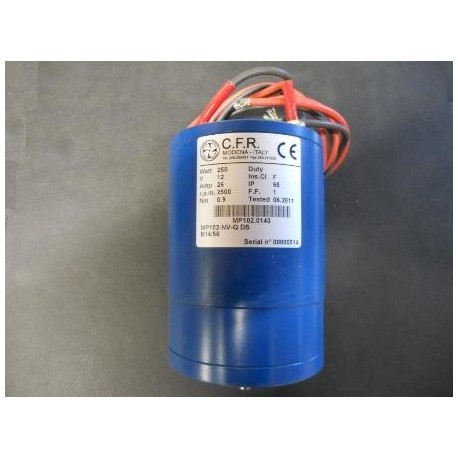 MOTORE 12 V/250 W.rpm2500 Diam.102 FLANGIA B14/56 - IP 65 - C/CAVO CABLATO L500 mm. MP 102.0140